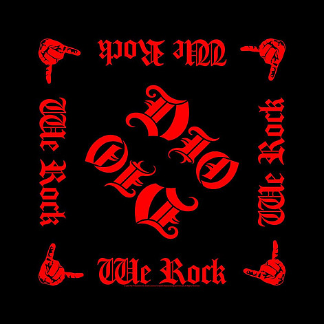 DIO bavlněný šátek 55 x 55cm, We Rock Black