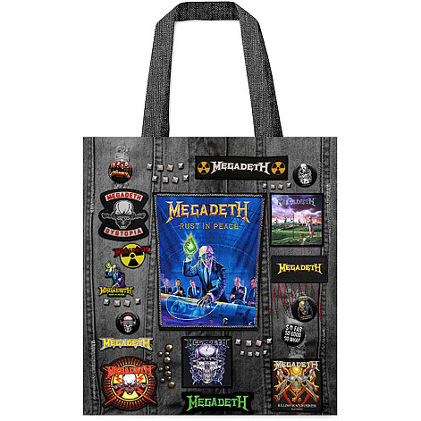 Megadeth nákupní taška Eco PES 40x40 cm/260g, Rust In Peace Multicolor