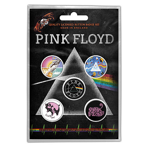 Pink Floyd set 5-ti placek průměr 25 mm, Prism, unisex