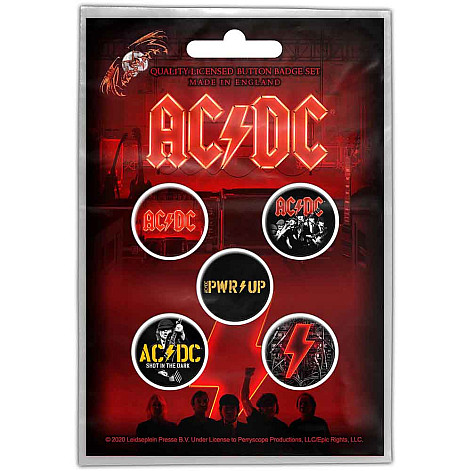 AC/DC set 5-ti placek průměr 25 mm, PWR-UP