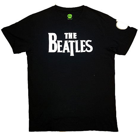 The Beatles tričko, Drop T Logo Applique Black, pánské