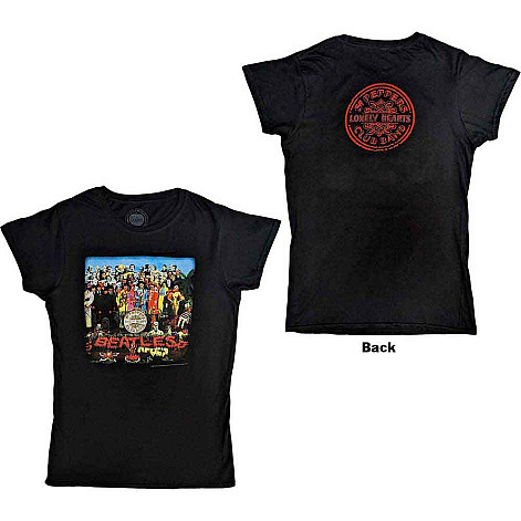 The Beatles tričko, Vintage Sgt Pepper BP Black, dámské