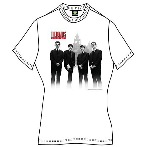The Beatles tričko, In Liverpool Girly White, dámské