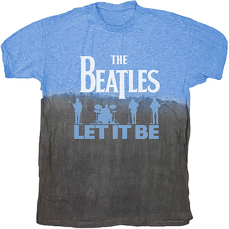 The Beatles tričko, Let It Be Split Dip-Dye Blue, pánské