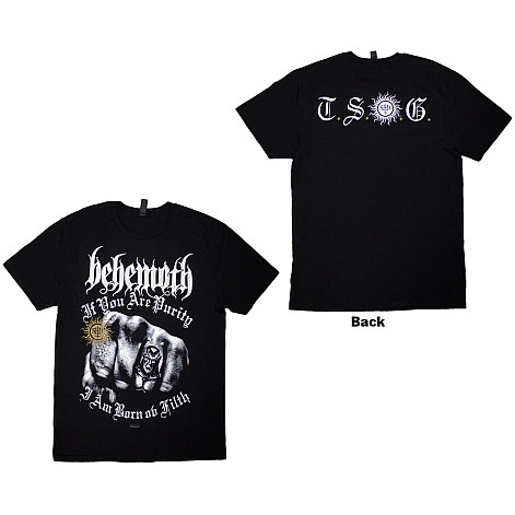 Behemoth tričko, The Shit Ov God Purity Fist BP Black, pánské