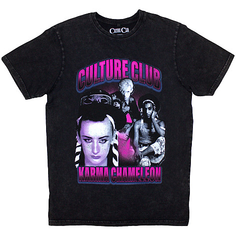 Boy George & Culture Club tričko, Karma Chameleon Stone Wash Black, pánské