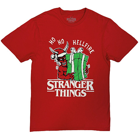 Stranger Things tričko, Ho Ho Hellfire Red, pánské
