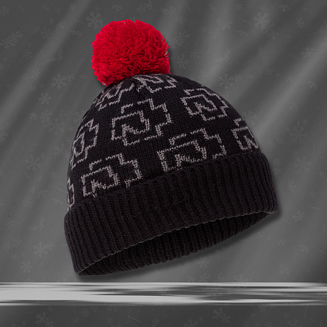 Rammstein zimní kulich, Bobble Beanie Black One Size, unisex