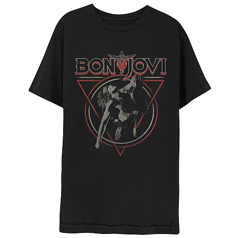 Bon Jovi tričko, Triangle Overlap Black, pánské