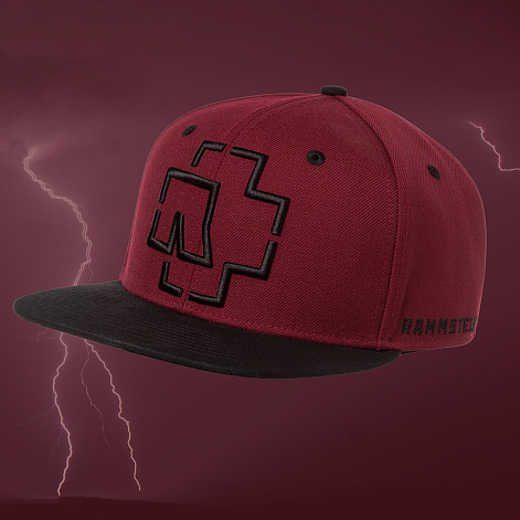 Rammstein kšiltovka Snapback, Bordeaux Red & Black, unisex one size
