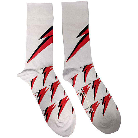 David Bowie ponožky, Flash White, unisex - velikost 4 až 7 (36 - 40 EU)