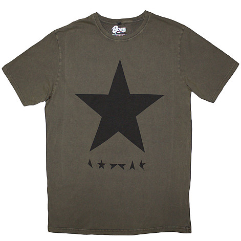 David Bowie tričko, Blackstar Stone Wash Green, pánské