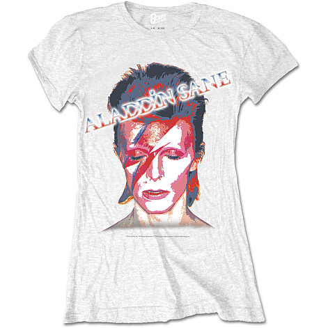 David Bowie tričko, Aladdin Sane White, dámské