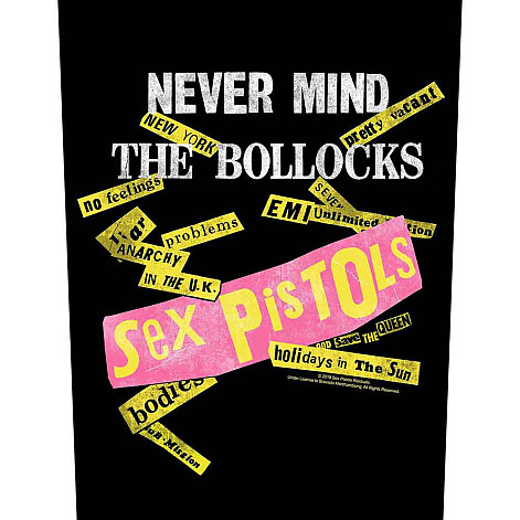 Sex Pistols nášivka na záda CO+PES 30x27x36 cm, NMTB Album Tracks