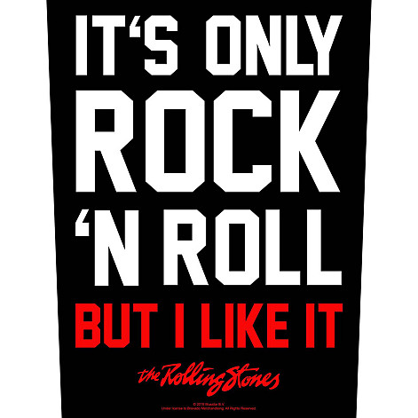 Rolling Stones nášivka na záda 30x27x36 cm, It's Only Rock N' Roll