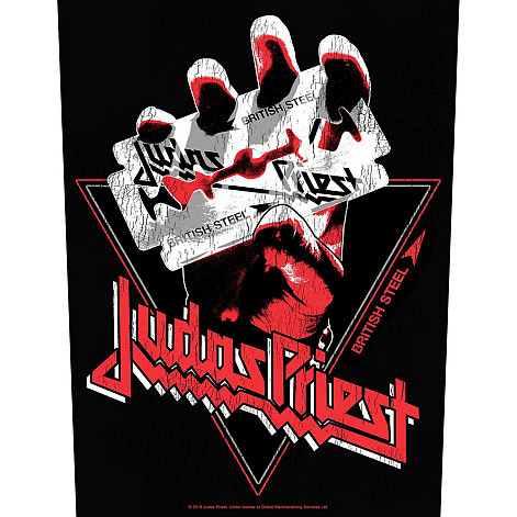 Judas Priest nášivka na záda 30x27x36 cm, British Steel Vintage