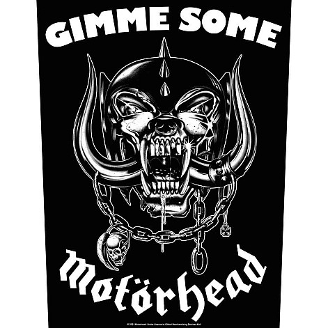 Motorhead nášivka na záda CO+PES 30x27x36 cm, Gimme Some Black