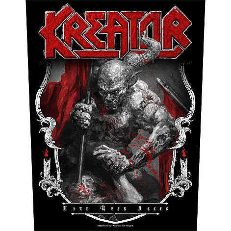 Kreator nášivka na záda 30x27x36 cm, Hate Uber Alles