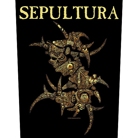 Sepultura nášivka na záda CO+PES 30x27x36 cm, Discography Black