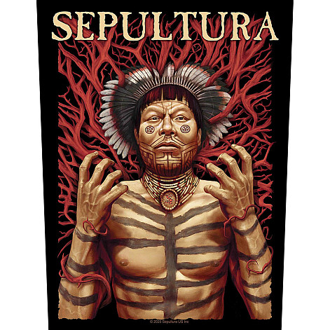 Sepultura nášivka na záda CO+PES 30x27x36 cm, Roots Black