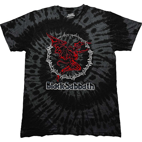 Black Sabbath tričko, Red Henry Dip Dye Wash Black, pánské