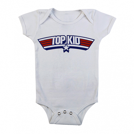 Top Gun kojenecké body tričko, Top Kid Body White, dětské