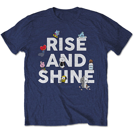 BT21 tričko, Rise And Shine Navy Blue, pánské
