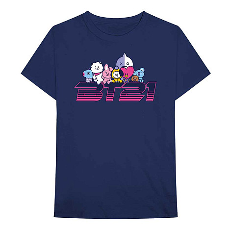 BT21 tričko, Space Wappen Logo Navy Blue, pánské