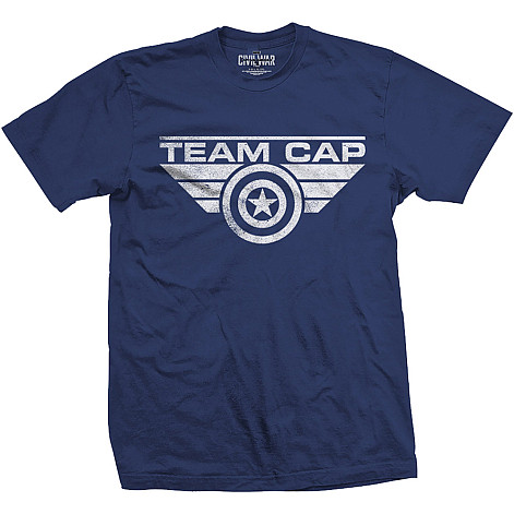 Captain America tričko, Team Cap Logo Navy, pánské