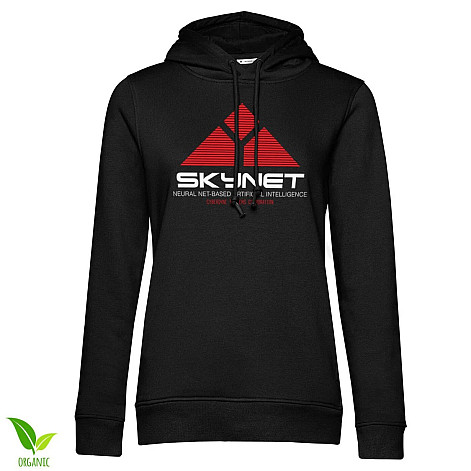 Terminator mikina, Skynet Organic Girly Black, dámská