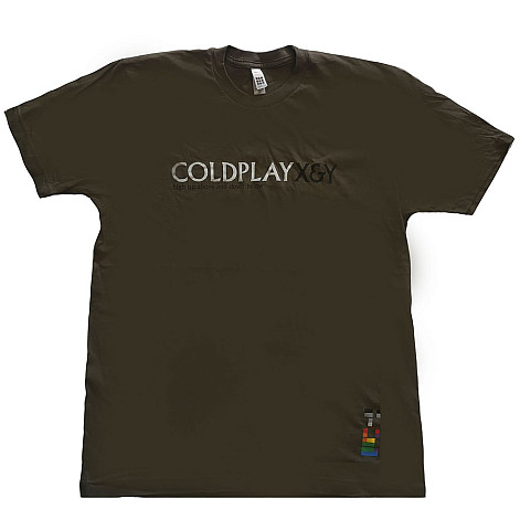 Coldplay tričko, X & Y High Up Above Khaki, pánské