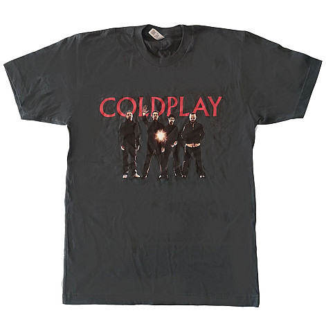 Coldplay tričko, Band & Text Logo Green, pánské
