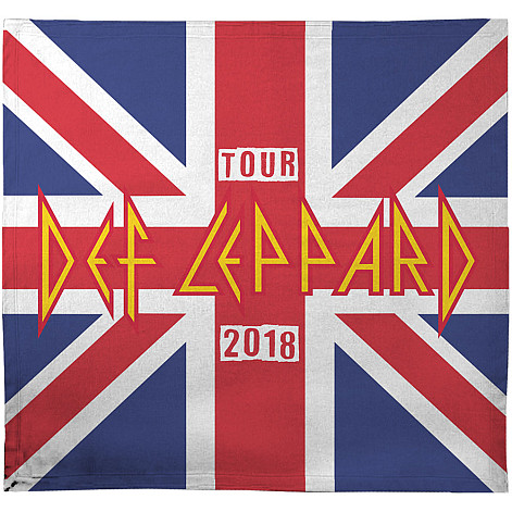 Def Leppard deka, 2018 Tour Union Jack 125cm x 150cm