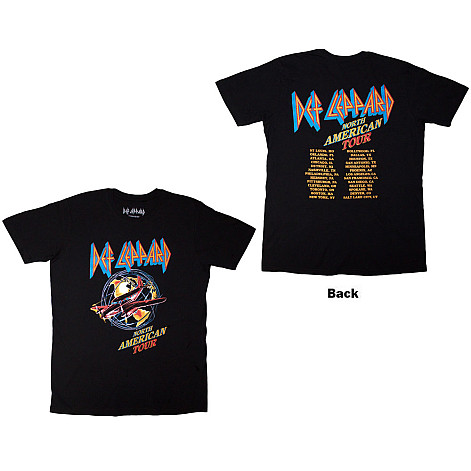 Def Leppard tričko, North American Tour BP Black, pánské