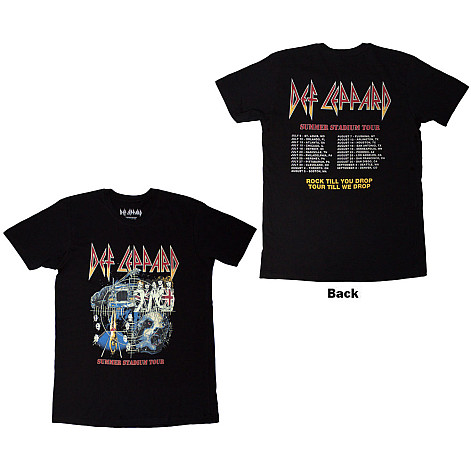 Def Leppard tričko, Summer Stadium Tour BP Black, pánské