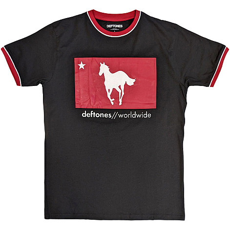 Deftones tričko, Star & Pony Ringer Black, pánské