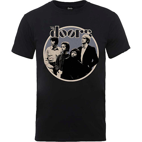 The Doors tričko, Retro Circle Black, pánské