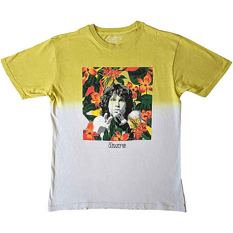 The Doors tričko, Floral Square Dye Wash Yellow, pánské