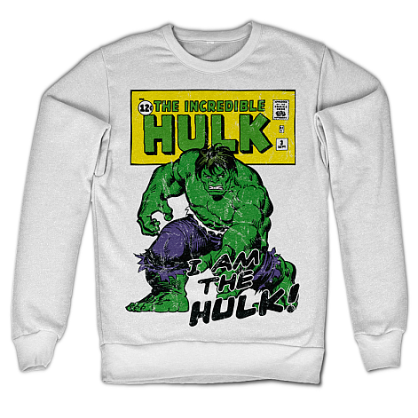 The Hulk mikina, I Am The Hulk Sweatshirt White, pánská