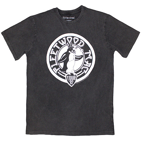 Fleetwood Mac tričko, Tour '82 Penguin Stone Wash Charcoal Grey, pánské