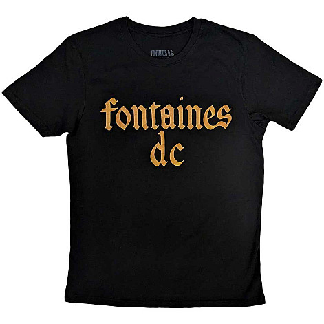 Fontaines D.C. tričko, Gothic Logo Black, pánské
