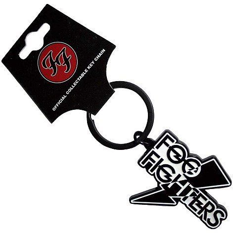 Foo Fighters kovová klíčenka 45 mm, Flash Logo Zinc