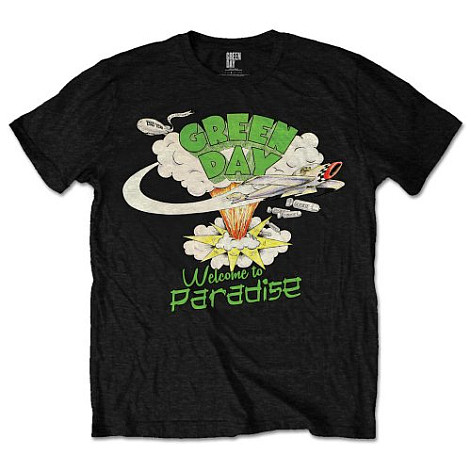 Green Day tričko, Welcome To Paradise Black, pánské