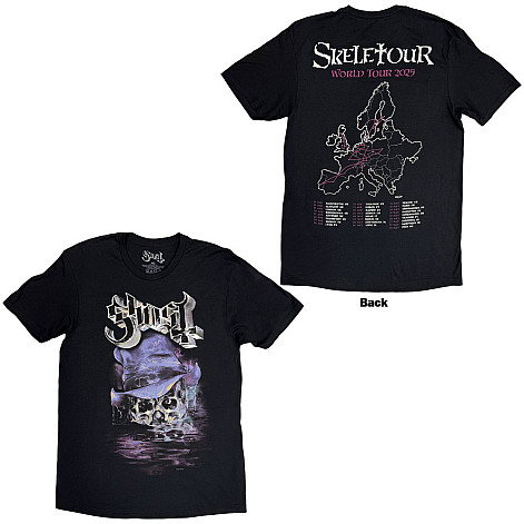 Ghost tričko, Skeletour Admat '25 Tour Dates BP Black, pánské