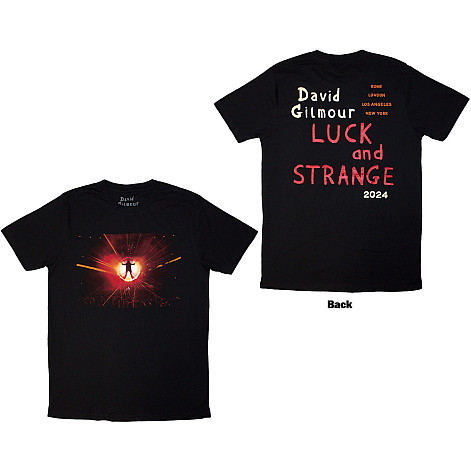 Pink Floyd tričko, David Gilmour Luck & Strange Stage Shot BP Black, pánské