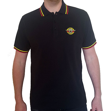 Guns N' Roses tričko, Classic Logo Polo Black, pánské