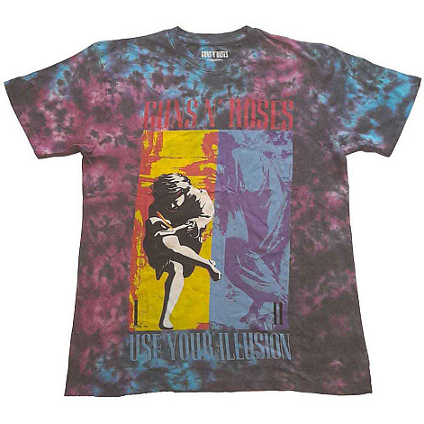 Guns N Roses tričko, Use Your Illusion Dye Wash Blue, pánské