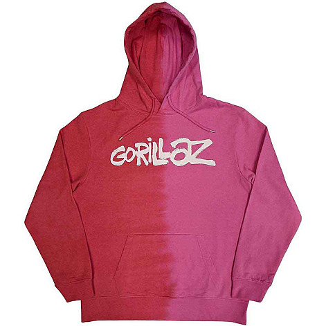 Gorillaz mikina, Two-Tone Brush Logo Wash Red, pánská