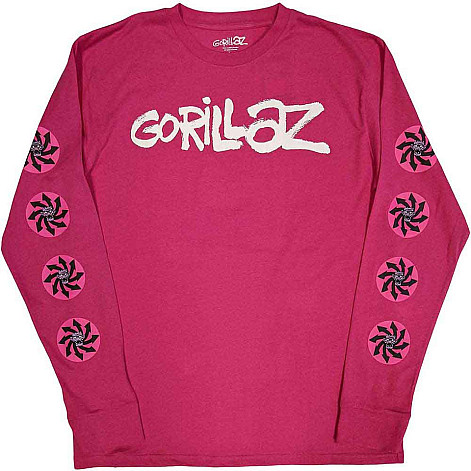Gorillaz tričko dlouhý rukáv, Repeat Pazuzu Pink, pánské