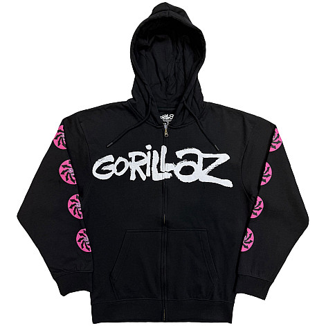 Gorillaz mikina, Repeat Pazuzu Zipped Charcoal Grey, pánská